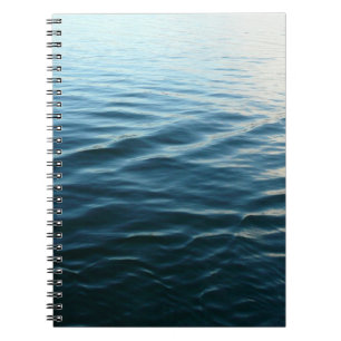 Caderno Espiral Formas de Fotografia da Abstrato de Água Azul