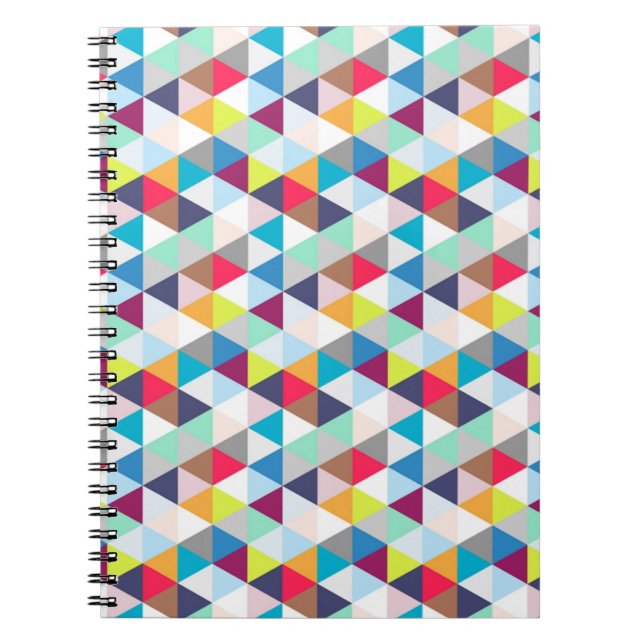Caderno Espiral Formas do notebook fotográfico/triângulo geométric (Frente)