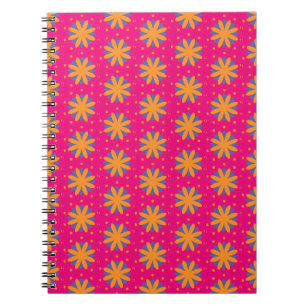Caderno Espiral formas florais coloridas