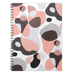 Caderno Espiral Formas naturais: Textura geométrica sem costura.