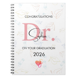 Caderno Espiral Formatura de Doutor Personalizado Nome Turma 2026