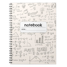 Caderno Espiral Fórmula de Geometria de Álgebra