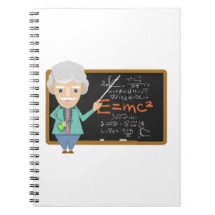 Caderno Espiral Fórmula EMC2 do Professor de Ciência