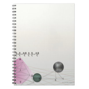 Caderno Espiral Fórmula, gráfico, símbolos 3 da matemática