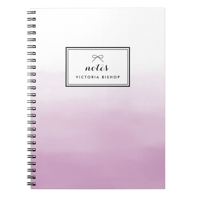Caderno Espiral Forno de Aquarela Roxo Personalizado (Frente)