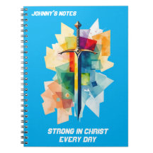 Forte no Cristo - Notebook personalizado de guerre