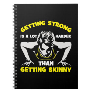 Caderno Espiral Forte vs Maciço - Motivação do Workout feminino