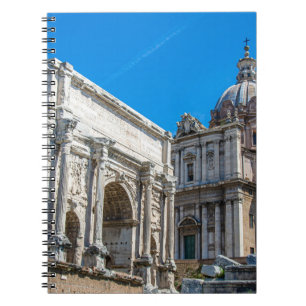 Caderno Espiral Fórum Romano arruina em Roma, Itália