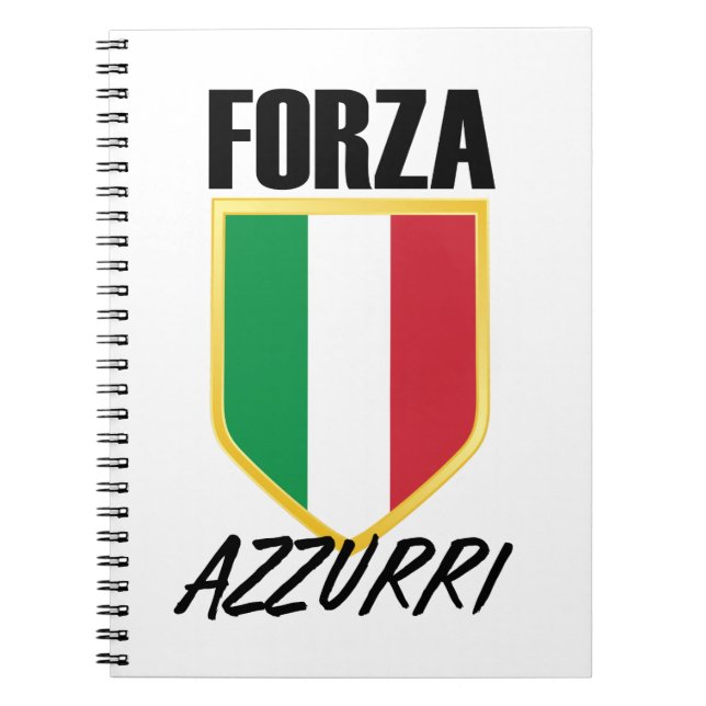 Caderno Espiral Forza Azzurri Itália Flag Soccer (Frente)