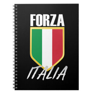 Caderno Espiral Forza Italia Flag Soccer