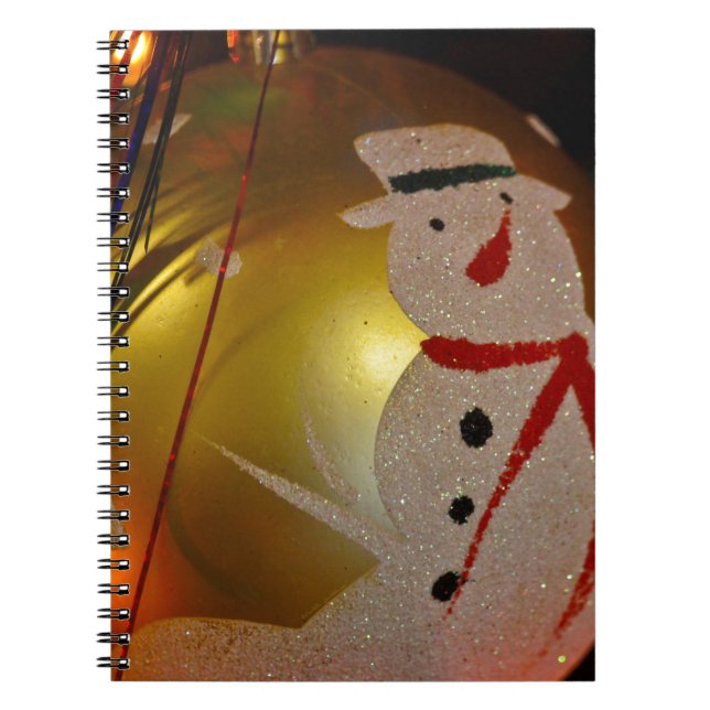 Caderno Espiral Fosco Snowman Ornament (Frente)