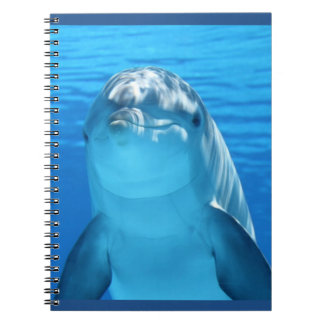 Caderno Espiral Foto amigável do golfinho