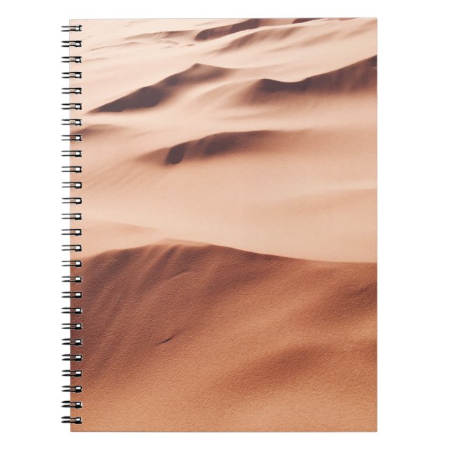 Caderno Espiral Foto da areia do deserto (Frente)