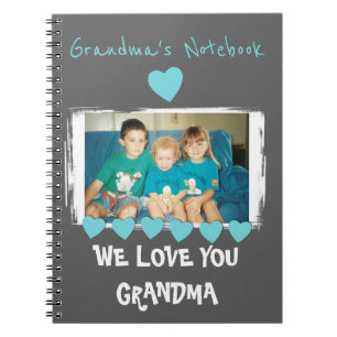Caderno Espiral Foto da avó da cinza personalizada