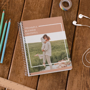 Caderno Espiral Foto da família moderna Agradecido Grateful