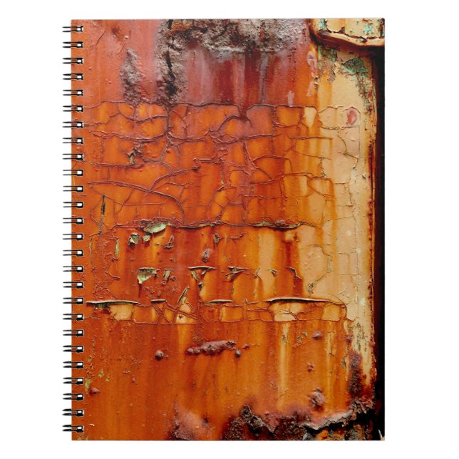 Caderno Espiral Foto de alta resolução de um metal enferrujado des (Frente)
