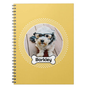 Caderno Espiral Foto de animal de estimação personalizada em moldu