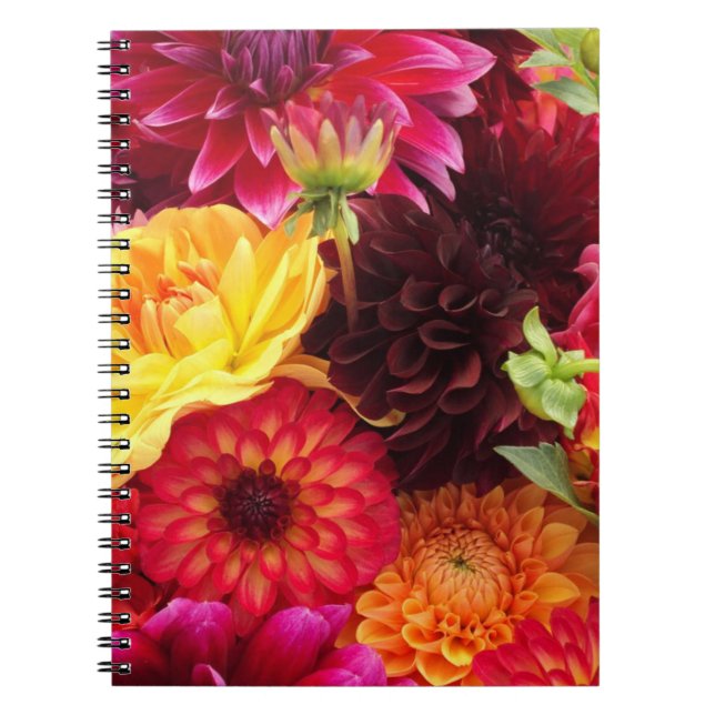 Caderno Espiral Foto de Arranjo de Flores (Frente)