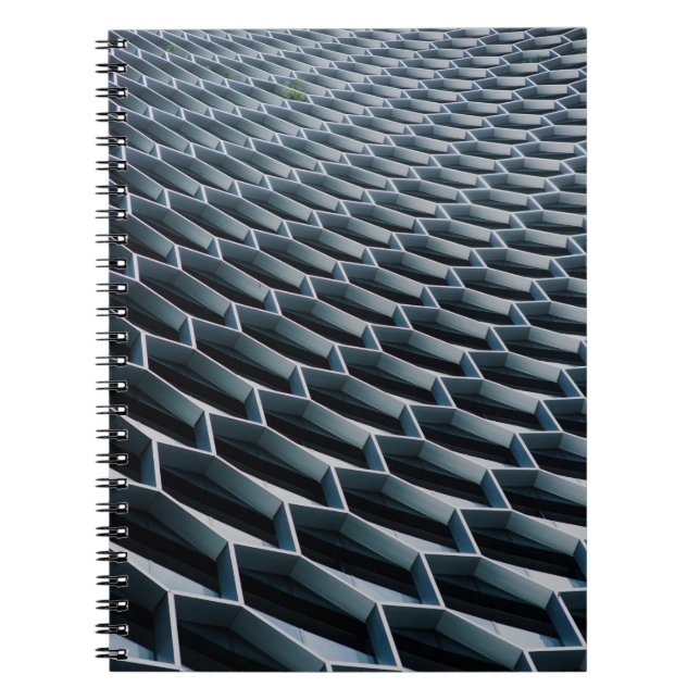 Caderno Espiral Foto de baixo ângulo do edifício alto (Frente)