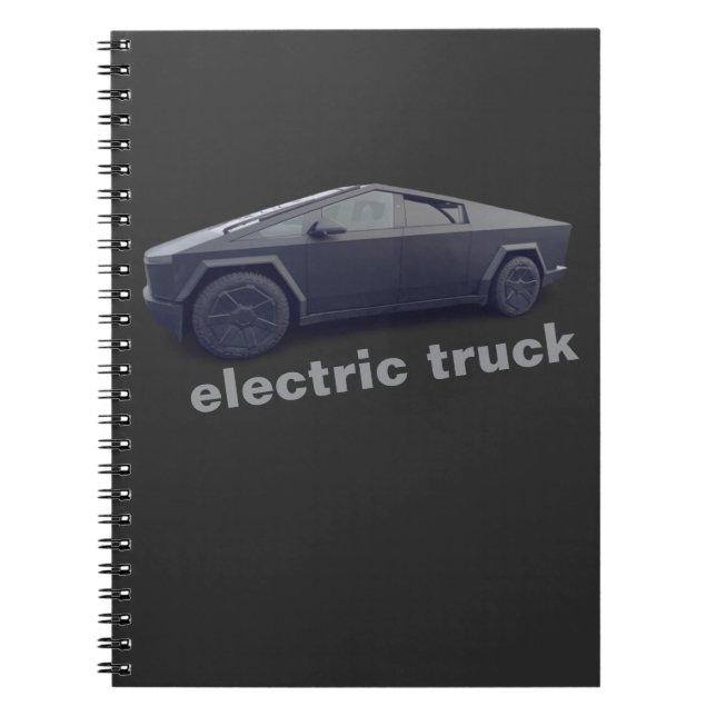 Caderno Espiral foto de caminhão elétrico (Frente)