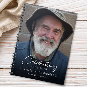 Caderno Espiral Foto de convidado de funeral memorial