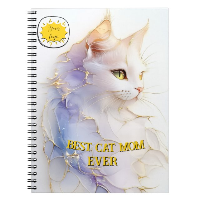 Caderno Espiral Foto de Mãe de Gatinho Fofa (Frente)