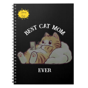 Caderno Espiral Foto de Mãe de Gato Fofa