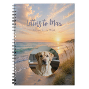 Caderno Espiral Foto de Memorial de Pet Ocean's Embrace Rainbow Br