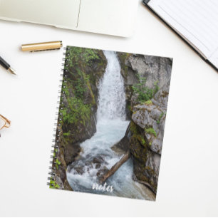Caderno Espiral Foto de Paisagem de Cachoeira Intocada