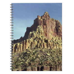 Caderno Espiral Foto de Paisagem de Pico do Desert Rock Mountain