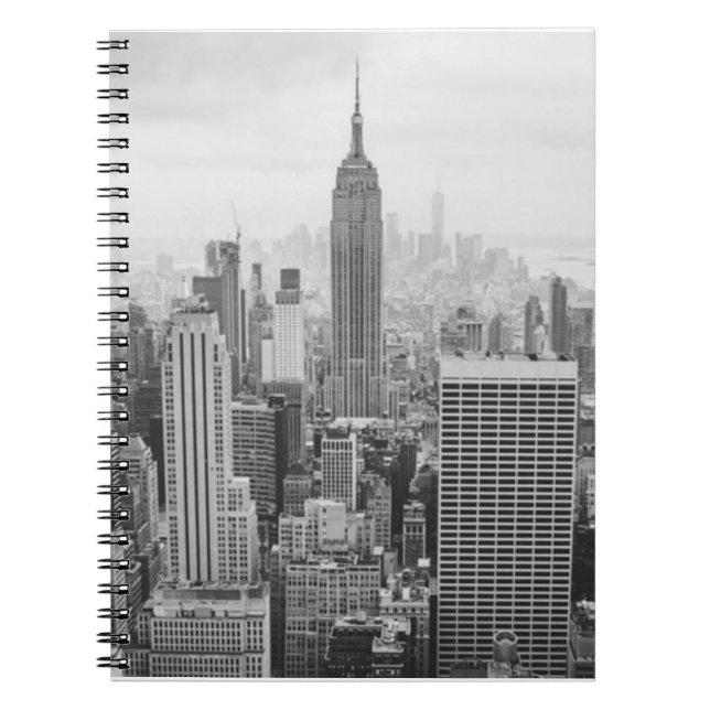 Caderno Espiral Foto de Paisagem de Visualização do Nova Iorque (Frente)