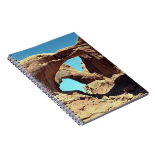 Caderno Espiral Foto de Paisagem do Deserto de Arco Duplo