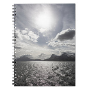 Caderno Espiral Foto de Paisagem na Costa da Noruega