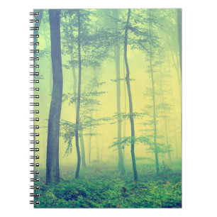 Caderno Espiral Foto de primavera nebulosa.