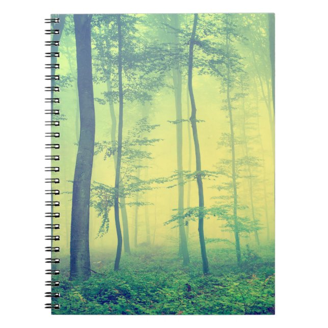 Caderno Espiral Foto de primavera nebulosa. (Frente)