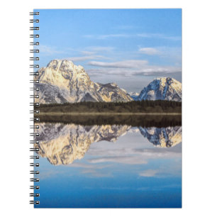 Caderno Espiral Foto de Reflexão das Montanhas do Alasca