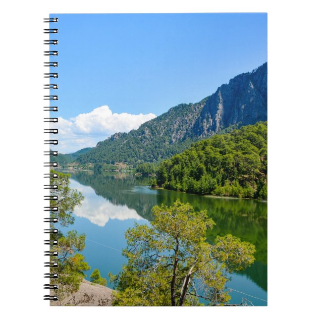 Caderno Espiral Foto de Reflexão do Lago Scenic (Frente)