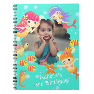 Caderno Espiral Foto de sereias Aqua