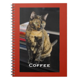 Caderno Espiral Foto do seu animal de estimação, Nome, Fundo Verme
