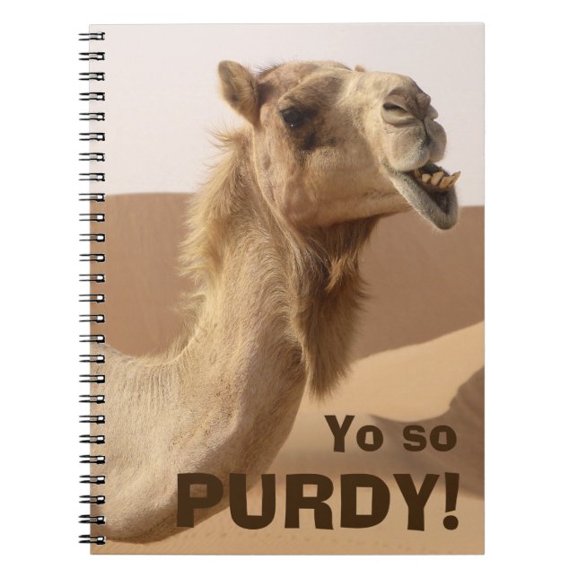 Caderno Espiral Foto Engraçada Purdy Camel (Frente)