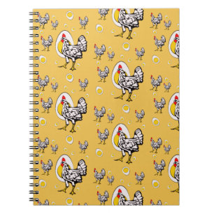 Caderno Espiral Foto Espiral De Galinhas Retro