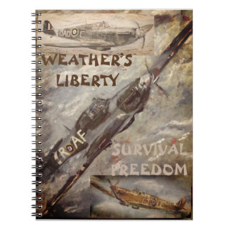 Caderno Espiral Foto espiral: Furacão e Spitfire