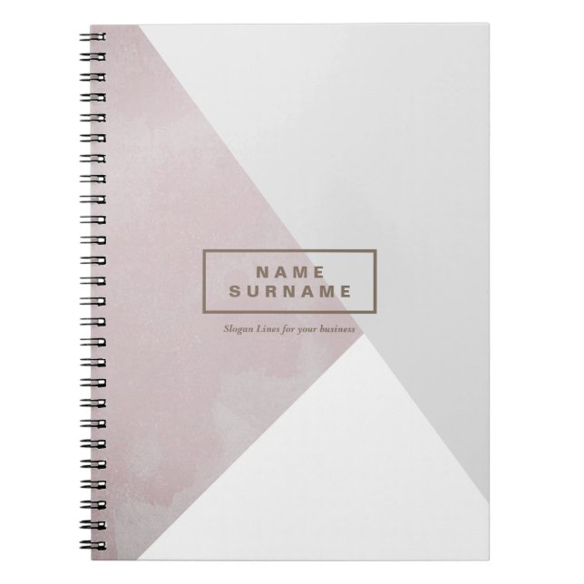 Caderno Espiral Foto Espiral Minúscula Minúscula Rosa Moderna (Frente)