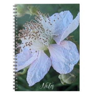 Caderno Espiral Foto Macro de Flor de Amora
