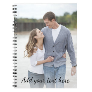 Caderno Espiral Foto Personalizada Adicione Seu Texto