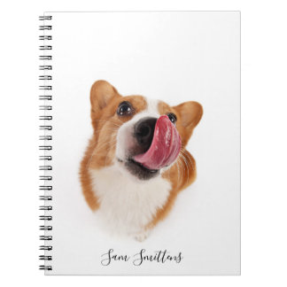Caderno Espiral Foto personalizada/bonito do Corgi