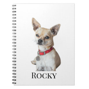 Caderno Espiral Foto Personalizada de Cachorro Nome Personalizad