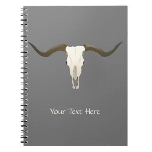 Caderno Espiral Foto personalizada de Longhorn Ocidental