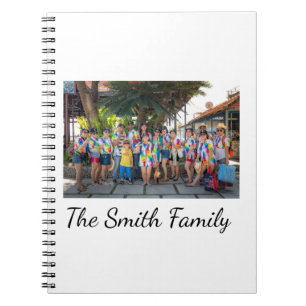 Caderno Espiral Foto personalizada de Reunião simples moderna