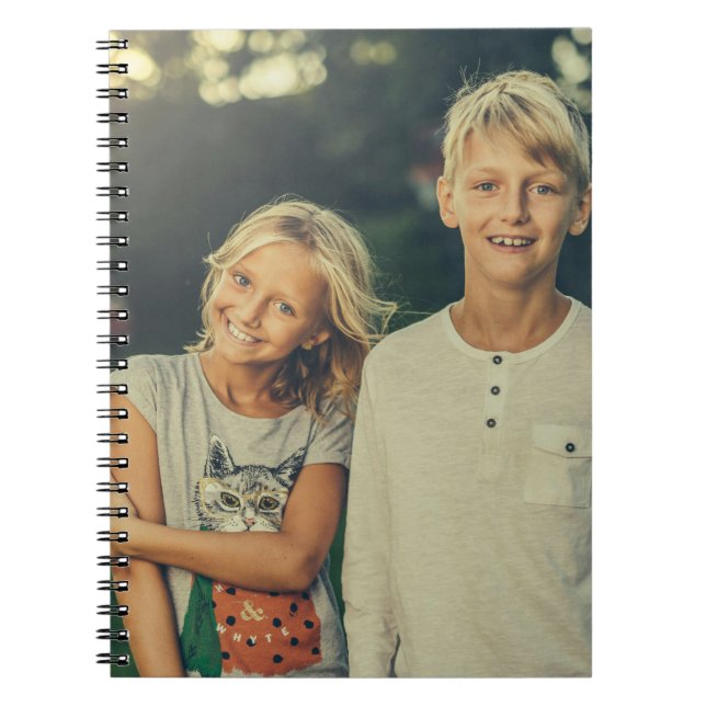 Caderno Espiral Foto personalizada moderna simples (Frente)